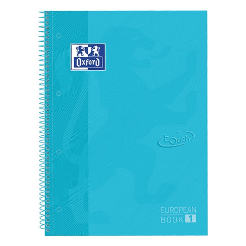 Oxford School Touch Europeanbook 1 A4+ Koadernoa, 80 orri, 5x5 mm-ko laukiduna - Azal oso gogorra - Urdina