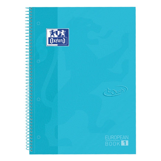 Oxford School Touch Europeanbook 1 Cuaderno A4+ 80 Hojas Cuadricula 5x5mm - Tapa Extradura - Color Azul - Prinkweb