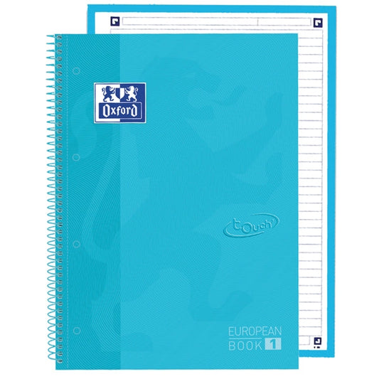 Oxford School Touch Europeanbook 1 Cuaderno A4+ 80 Hojas Microperforadas 1 Linea - Tapa Extradura - Color Azul - Prinkweb