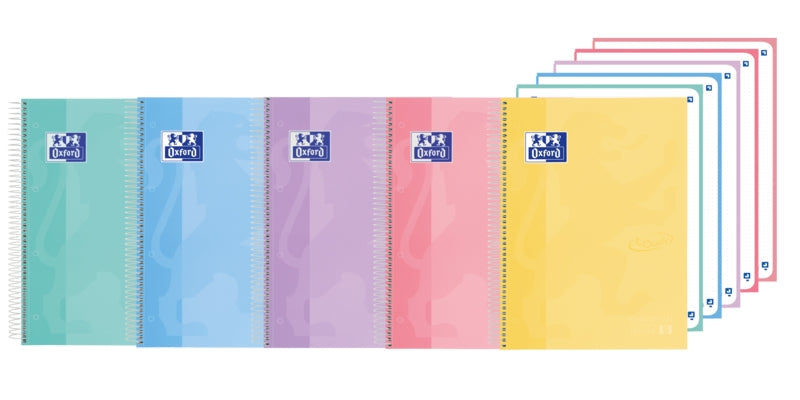 Oxford School Touch Europeanbook 5 Dotbook A4+ - Tapa Extradura - Dots 5x5 - 120 Hojas - Colores Surtidos - Cantidad: 5 - Prinkweb