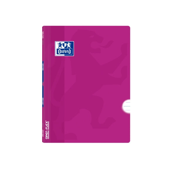 Oxford School Classic Openflex A5+ Libreta Grapada - Tapa de Plastico Resistente - 1 Linea con Margen - 48 Hojas de Papel Lila - Ideal para la Escuela - Prinkweb