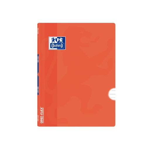 Oxford School Classic Openflex A5+ Libreta Grapada - Tapa de Plastico Resistente - 48 Hojas con 1 Linea y Margen - Color Naranja - Prinkweb
