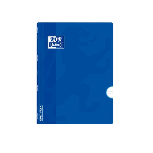 Oxford School Classic Openflex A5+ Libreta Grapada - Tapa de Plastico Resistente - Pauta 3.5 con Margen - 48 Hojas de Alta Calidad - Color Azul - Prinkweb