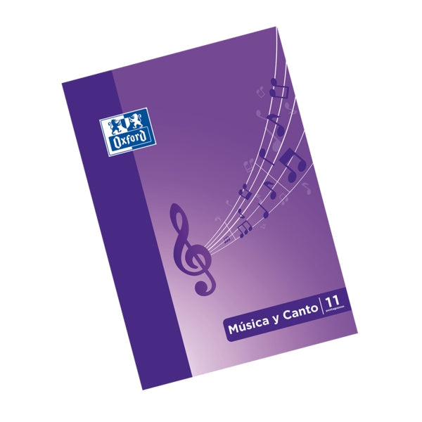 Oxford School Musica & Canto A4 - Libreta Grapada con Tapa Blanda - 24 Paginas 5x5 + 24 Paginas con 11 Pentagramas - Interlineado de 2mm - Ilustracion en la Tapa - Prinkweb