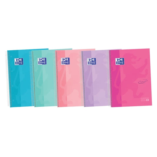Oxford School Touch A4+ Europeanbook - Tapa Extradura Resistente - 5 Separadores - 1 Linea para Identificacion - 120 Hojas - Cantidad: 5 - Prinkweb