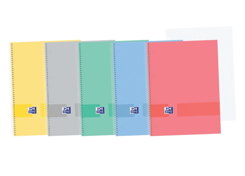 Oxford & You Europeanbook A4+ Tapa Extradura - Cuaderno con 100 Hojas - Tamaño A4+ - 5x5 con 2 Margenes - Cantidad: 5 - Prinkweb