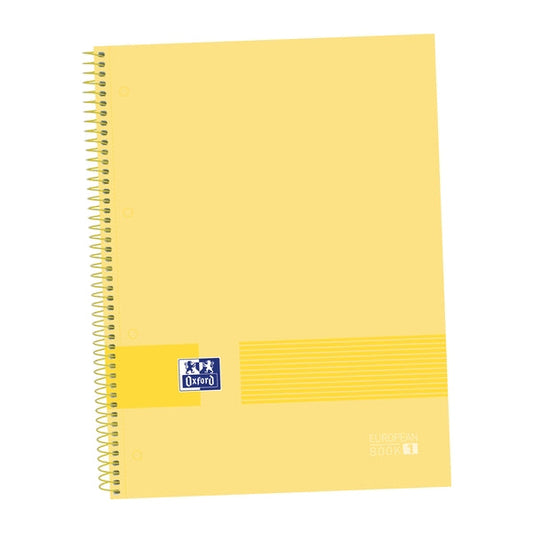 Oxford & You Europeanbook A4+ Tapa Extradura - Cuaderno de 80 Hojas - Tamaño A4+ - Diseño Banana - Cantidad: 5 - Prinkweb