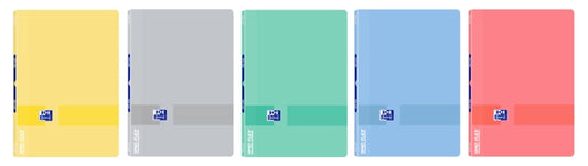 Oxford & You Openflex Write&Erase A4 Libreta Grapada - Tapa de Plastico Resistente - 1 Linea con 2 Margenes - 48 Hojas de Papel de Alta Calidad - Colores Surtidos - Cantidad: 10 - Prinkweb