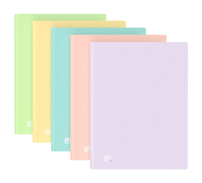 Oxford A4 40F PP TR Past St - Cuaderno de Notas con Tapa Dura - Tamaño A4 - 40 Hojas - Papel Resistente - Diseño Moderno - Cantidad: 10 - Prinkweb