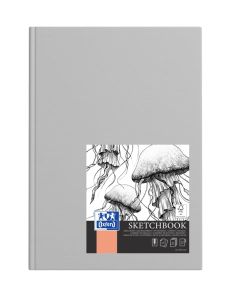 Oxford Artbooks A5 Tapa Extradura - Cuaderno Cosido para Esbozos - 96 Hojas de 100gr - Colores Surtidos - Cantidad: 5 - Prinkweb