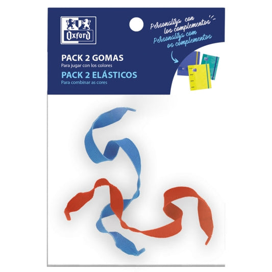 Oxford Gomas Elasticas para Carpeta o Cuaderno - Pack 2 unidades Unidades - Ajuste Perfecto - Resistente y Duradero - Cantidad: 10 - Prinkweb