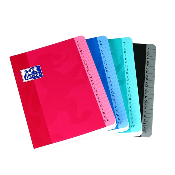 Oxford Indice Alfabetico Cosido Tapa Blanda A5+ - Organizacion Eficiente - Tamaño Practico - Diseño Resistente - Prinkweb