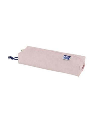 Oxford Kangoo Animal Print Estuche Rectangular Mediano - Medidas 22x7x3,5cm - Goma para Ajustar a Cuaderno - Color Rosa Claro - Cantidad: 5 - Prinkweb