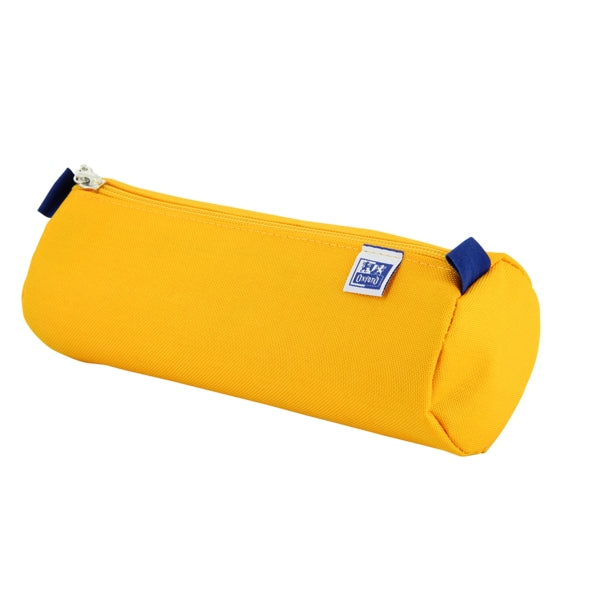 Estojo para criança Oxford Kangoo grande e redondo - Poliéster resistente - Amarelo - Quantidade: 5
