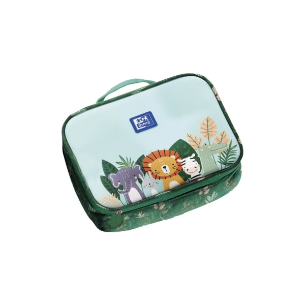 Boîte à lunch isotherme Oxford Kids Animal Besties - Motif animalier amusant - Garde les aliments chauds ou froids - Idéale pour l'école ou les excursions - Quantité : 4