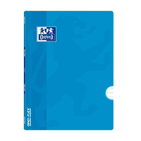 Oxford Libreta Grapada Openflex A4 - Tapa de Plastico Resistente - Grapada para Mayor Durabilidad - Pauta 3.5 con Margen para Escribir Ordenadamente - 48 Hojas de Papel de Alta Calidad - Color Turquesa - Cantidad: 10 - Prinkweb