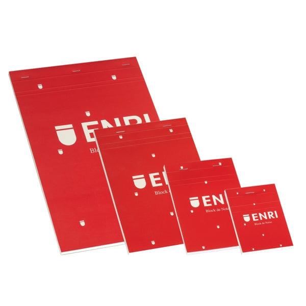 Enri A4 Tapa Blanda Bloc de Notas Grapado - Tamaño A4 - Tapa Blanda - 80 Hojas - Color Rojo - Prinkweb