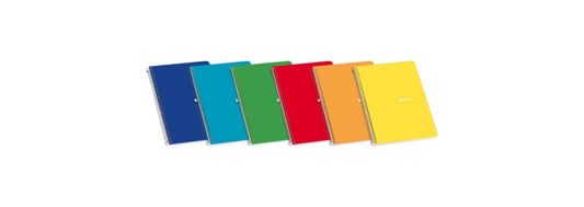 Enri Cuaderno Espiral Tapa Blanda 16º 4x4 80 Hojas - Tamaño Compacto - Papel de Alta Calidad - Ideal para Tomar Notas y Apuntes - Colores Surtidos