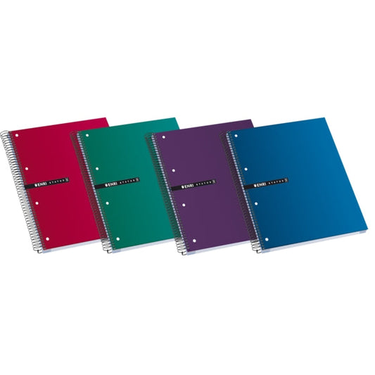 Enri Status A4+ Cuaderno Espiral Microperforado - Tapa Extradura - 120 Hojas - Colores Surtidos - Prinkweb