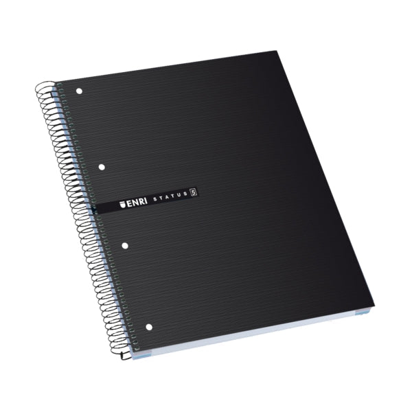 Enri Status A4+ Europeanbook - Tapa Extradura - 160 Hojas - Cuadricula 5x5 - Color Negro - Prinkweb