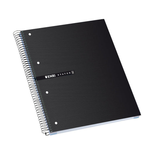 Enri Status A4+ Europeanbook - Tapa Extradura - 160 Hojas - Cuadricula 5x5 - Color Negro - Prinkweb