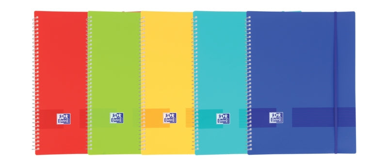 Oxford Live & Go A4 Carpeta de 30 Fundas A4 - Tapa de Plastico Opaco - Cierre de Goma - Colores Surtidos - Cantidad: 10 - Prinkweb