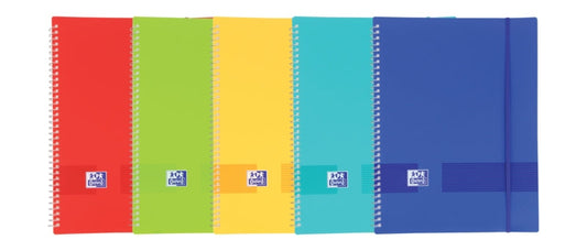 Oxford Live & Go A4 Carpeta de 30 Fundas A4 - Tapa de Plastico Opaco - Cierre de Goma - Colores Surtidos - Cantidad: 10 - Prinkweb