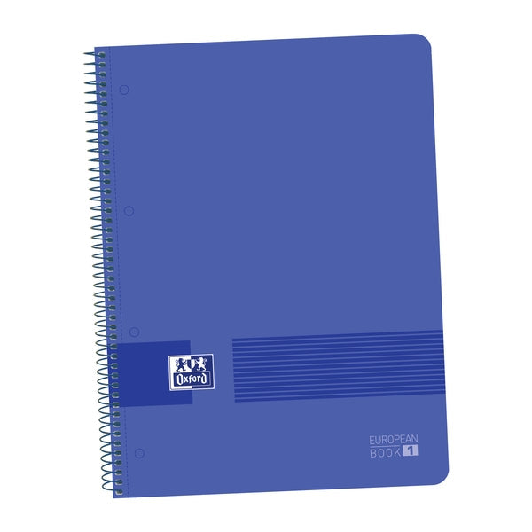 Oxford Live&Go Cuaderno A4+ Tapa de Plastico - Europeanbook 1 5x5 - 80 Hojas - Color Azul Marino - Cantidad: 5 - Prinkweb