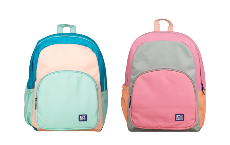 Mochila Oxford Reversível 2 em 1 Colorblock - Poliéster Reciclado RPET - Capacidade de 18L - 2 Modelos Disponíveis 