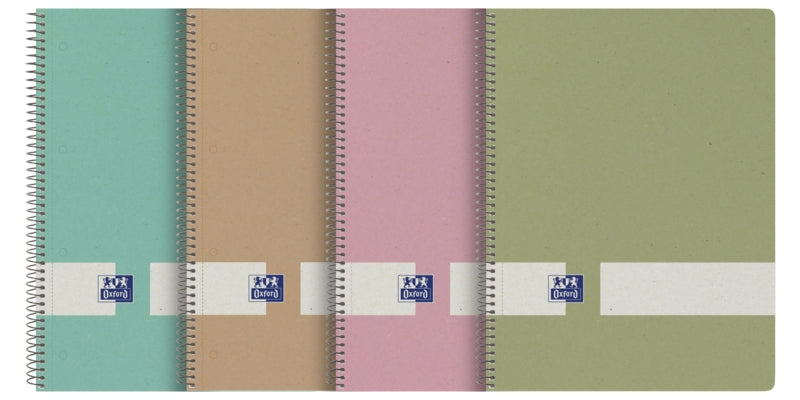 Oxford Nature Europeanbook A4+ Tapa Dura 5x5 80 Hojas - Cuaderno Ecologico - Tamaño A4+ - Tapa Dura Resistente - 80 Hojas Cuadriculadas 5x5 - Cantidad: 5 - Prinkweb