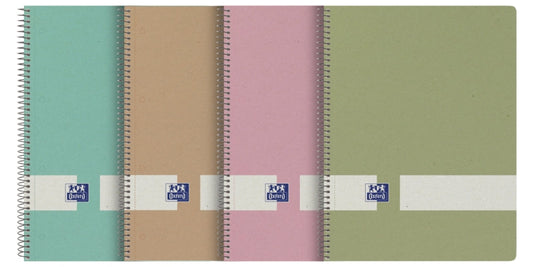 Oxford Nature Europeanbook A4+ Tapa Dura 5x5 80 Hojas - Cuaderno Ecologico - Tamaño A4+ - Tapa Dura Resistente - 80 Hojas Cuadriculadas 5x5 - Cantidad: 5 - Prinkweb