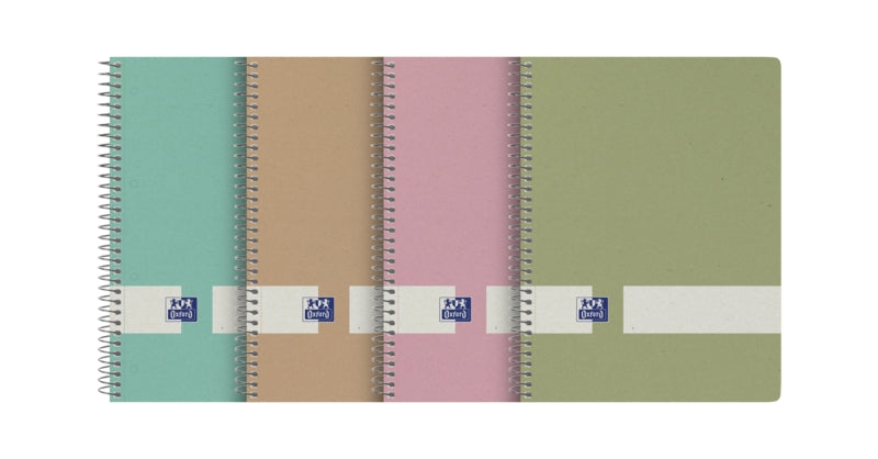 Oxford Nature Europeanbook A5+ Tapa Dura 5x5 80 Hojas - Tapa Dura Resistente - Formato A5+ - Cuadricula de 5x5 - 80 Hojas - Cantidad: 5 - Prinkweb