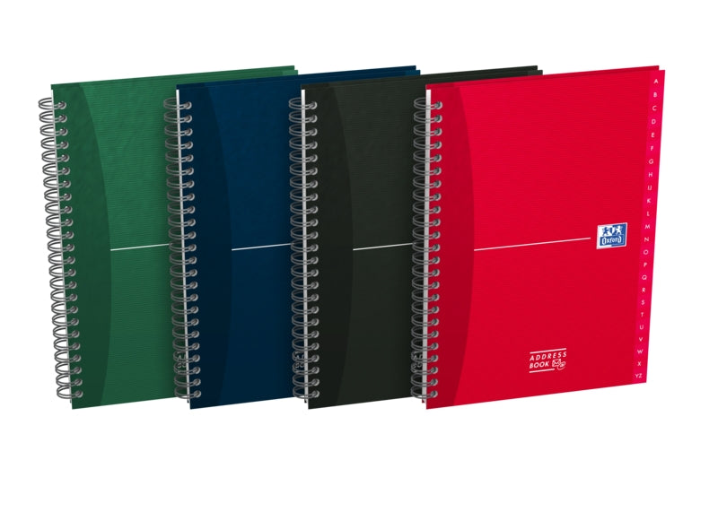 Oxford Office Essentials A5 Cuaderno con Tapa Extradura - Indice Telefonico - 90 Hojas - Colores Surtidos - Prinkweb