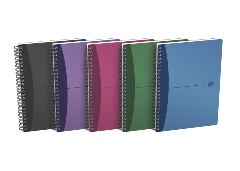 Oxford Office Urban Mix Cuaderno Espiral A5 Cuadricula 5x5mm 90 Hojas - Tapa de Plastico - Colores Surtidos - Prinkweb