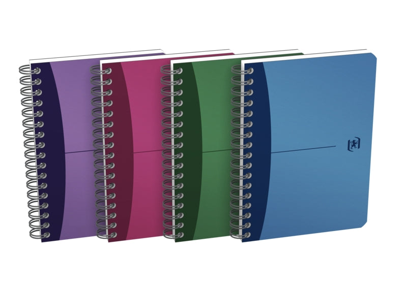 Oxford Office Urban Mix A6 Cuaderno A6 Espiral 90 Hojas Cuadricula 5x5mm - Tapa de Plastico Opaco - Colores Surtidos - Prinkweb