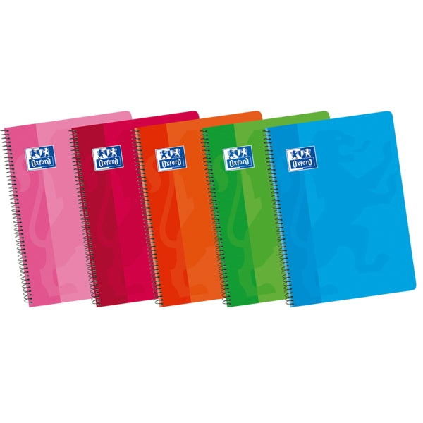 Oxford School Classic 4º Cuaderno Espiral Tapa Blanda Liso - 80 Hojas - Colores Surtidos - Prinkweb