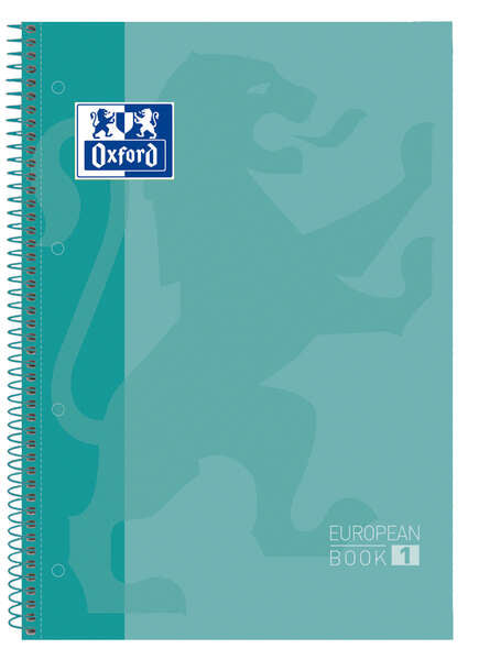 Oxford School Classic A4+ Europeanbook - Tapa Extradura - 80 Hojas - Color Ice Mint - Cantidad: 5 - Prinkweb