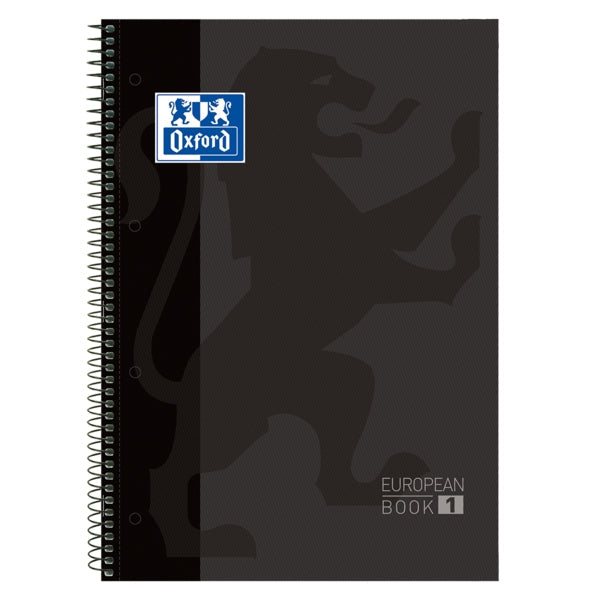 Oxford School Classic A4+ Europeanbook - Tapa Extradura - 80 Hojas - Color Negro - Cantidad: 5 - Prinkweb