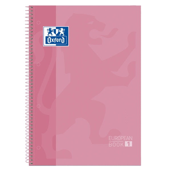 Oxford School Classic A4+ Europeanbook - Tapa Extradura - 80 Hojas - Color Rosa Chicle - Cantidad: 5 - Prinkweb