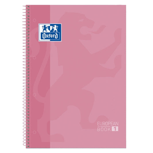 Oxford School Classic A4+ Europeanbook - Tapa Extradura - 80 Hojas - Color Rosa Chicle - Cantidad: 5 - Prinkweb