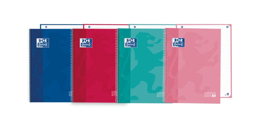 Oxford School Classic A5+ Europeanbook - Tapa Extradura - 80 Hojas - Colores Surtidos - Cantidad: 5 - Prinkweb