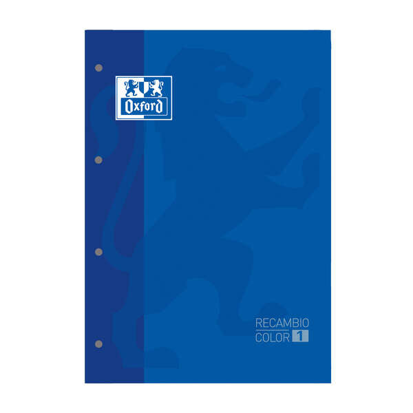 Oxford School Classic Cuaderno de Recambio A4 - Tapa Blanda - Encolado - 80 Hojas - Cuadricula 5x5 - Color Azul Marino - Cantidad: 5 - Prinkweb