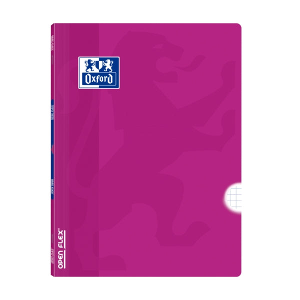 Oxford School Classic Openflex A4 - Tapa de Plastico Resistente - Libreta Grapada 4x4 con Margen - 48 Hojas de Papel de Alta Calidad - Color Lila - Prinkweb