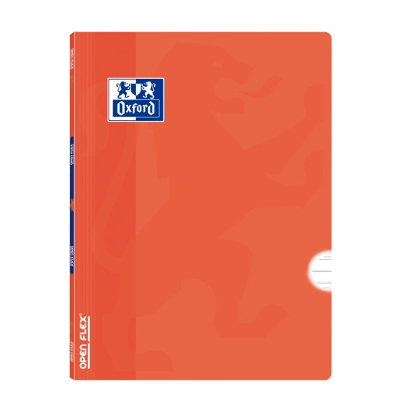 Oxford School Classic Openflex A4 - Tapa de Plastico Resistente - Libreta Grapada con Pauta 3.5 y Margen - 48 Hojas - Color Naranja - Prinkweb
