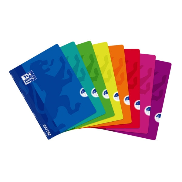 Oxford School Classic Openflex A4 Libreta Grapada - Tapa de Plastico Resistente - 1 Linea con Margen - 48 Hojas - Colores Surtidos - Cantidad: 10 - Prinkweb