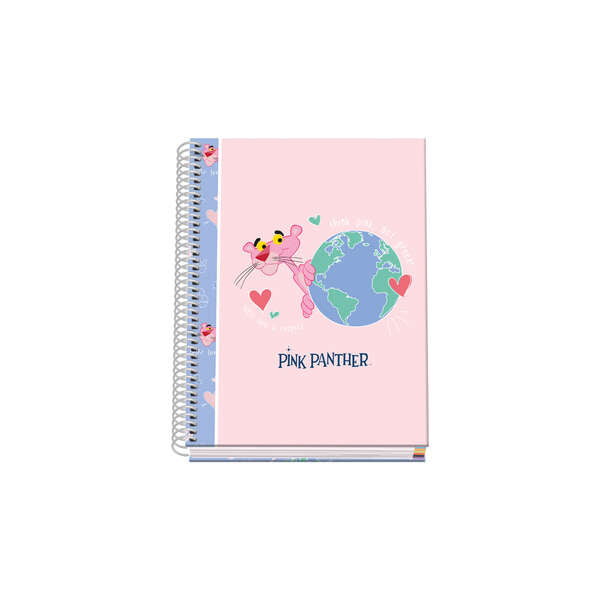 Dohe Cuaderno Espiral Tapa Dura A5 - 162x210mm - Cubierta Carton Forrado - Espiral Metalico Blanco - 100 Hojas Offset 90g Microperforadas - Cuadricula 5mm - Prinkweb