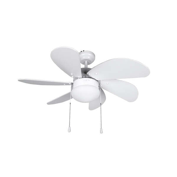 Ventilateur de plafond Orbegozo CP 15076 B - Idéal pour les petites pièces - Consommation d'énergie minimale - Système de ventilation réversible - Silencieux - 3 vitesses - Puissance de 50 W