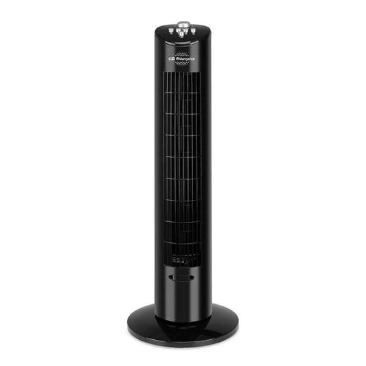 Ventilateur tour oscillant Orbegozo TW 0800 - Puissant et silencieux - Minuterie 2 h - Design élégant - Plateau d'aromathérapie 