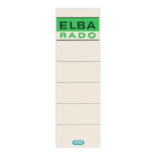 Elba Pack de 100 Unidades Etiquetas Adhesivas L80mm - Facil de Pegar - Medida de 80mm - Color Beige - Prinkweb