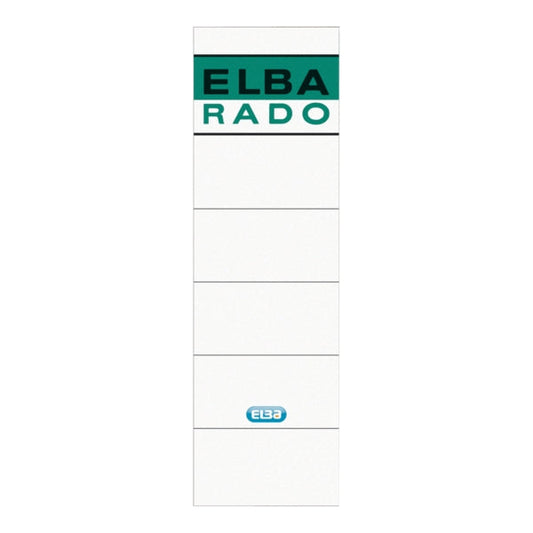 Elba Etiquetas Adhesivas L80mm - Facil de Pegar - Tamaño L80mm - Ideal para Organizar y Etiquetar - Color Blanco - Prinkweb